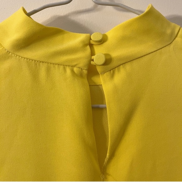 MM Lafleur Sohee turtleneck top in yellow / size 4/small - Picture 4 of 9